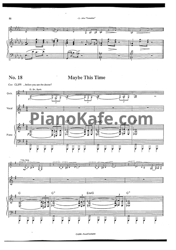 Ноты April Rhodes (Kristin Chenoweth) ft. Rachel Berry (Lea Michele) - Maybe this time
