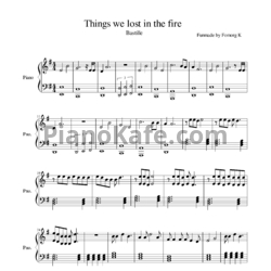 Ноты Bastille - Things we lost in the fire - предпросмотр