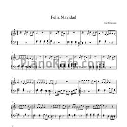Ноты Jose Feliciano - Feliz Navidad - предпросмотр