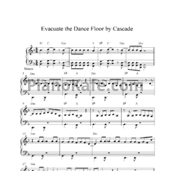Ноты Cascada - Evacuate the dancefloor - предпросмотр