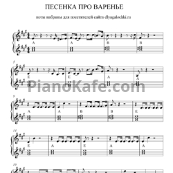 Ноты Алина Кукушкина - Песенка про варенье - предпросмотр