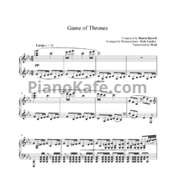 Ноты Ramin Djawadi - Ice and Fire (Main theme) (Arranged by Brennesselano) - предпросмотр