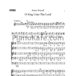 Ноты Генри Пёрселл - O sing unto the Lord - предпросмотр