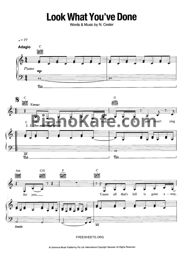 Ноты Jet - Look what you've done
