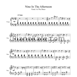 Ноты Panic! at the Disco - Nine in the afternoon - предпросмотр