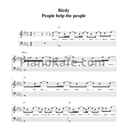 Ноты Birdy - People Help The People - предпросмотр