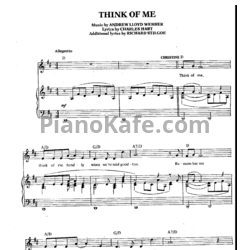 Ноты Andrew Lloyd Webber - Think of me - предпросмотр