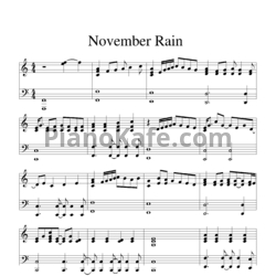 Ноты Guns'n'Roses - November rain - предпросмотр