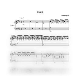 Ноты Beyonce - Halo (Piano cover by danester89) - предпросмотр