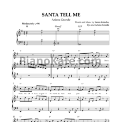 Ноты Ariana Grande - Santa tell me - предпросмотр
