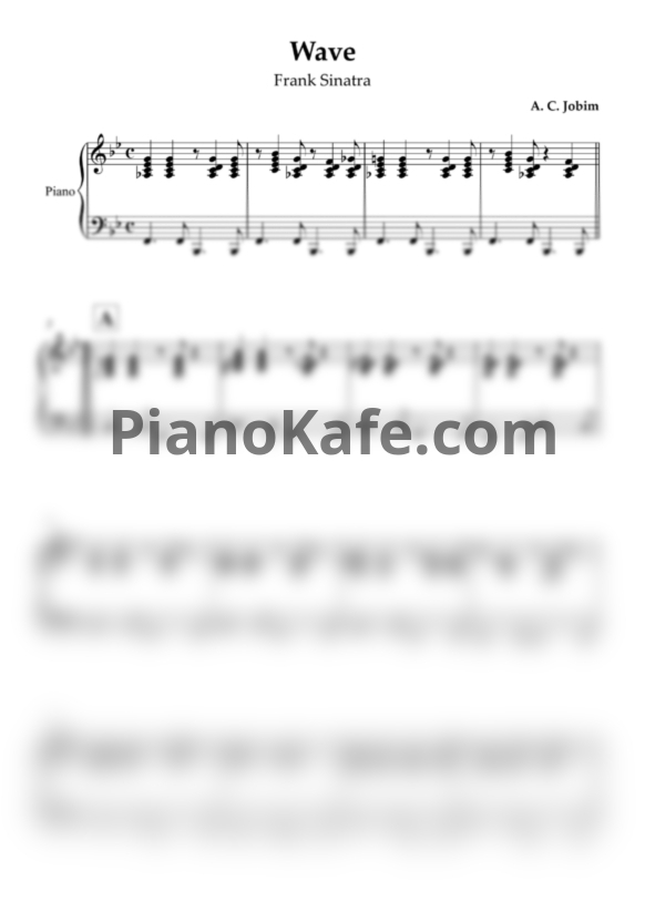 Ноты Frank Sinatra - Wave