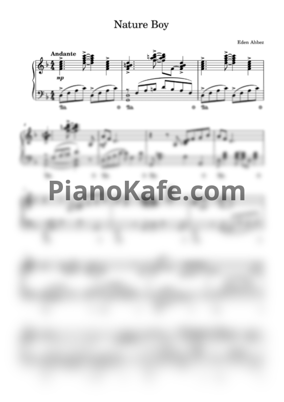 Ноты Nat King Cole - Nature boy