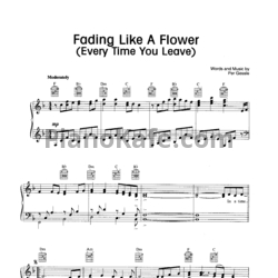 Ноты Roxette - Fading like a flower (Every time you leave) - предпросмотр