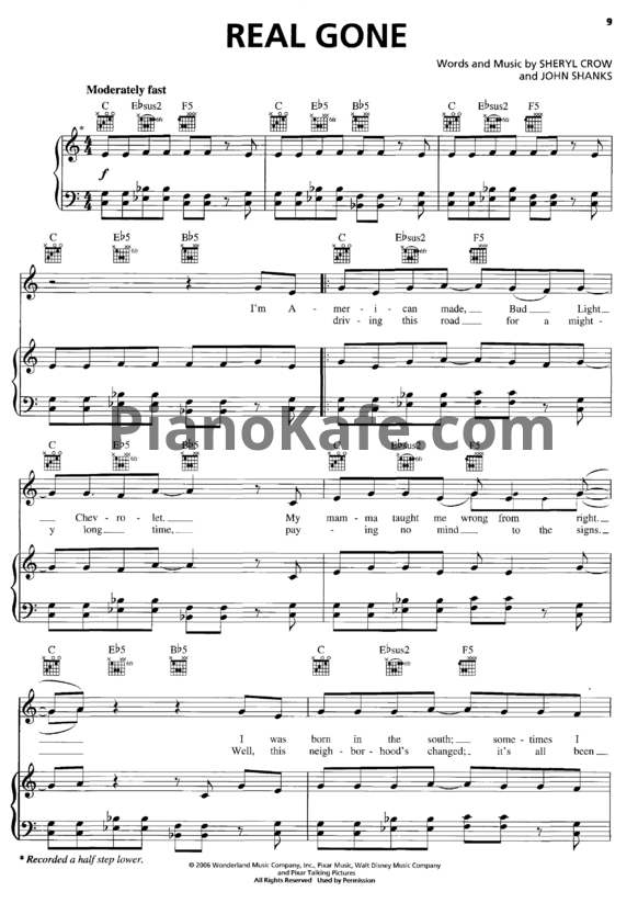 Ноты Cars (Книга нот)