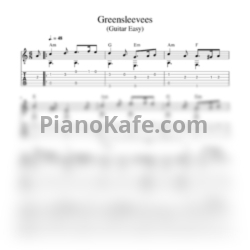 Ноты Английская народная песня - Greensleevees (Guitar Easy) - предпросмотр