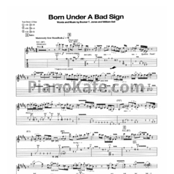 Ноты Jimi Hendrix - Born under a bad sign - предпросмотр