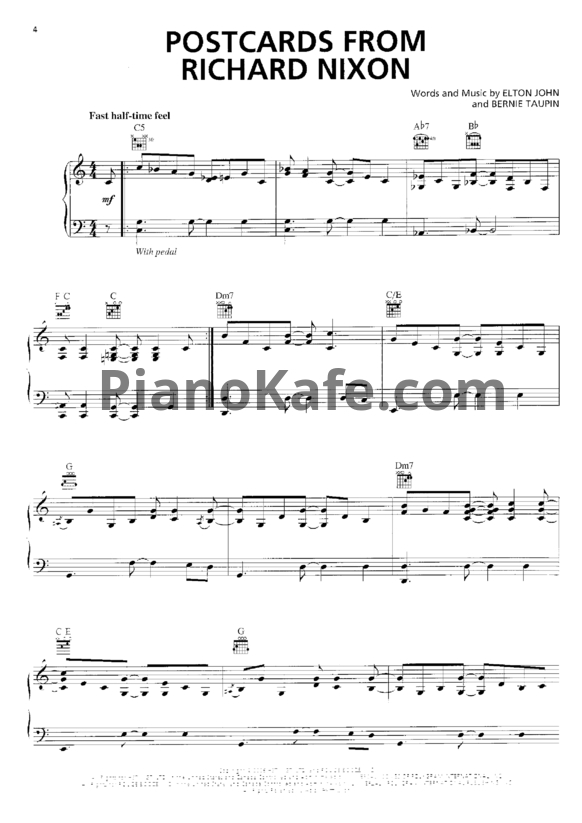 Ноты Elton John - The captain and the kid (Книга нот)