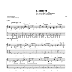 Ноты Nirvana - Lithium - предпросмотр