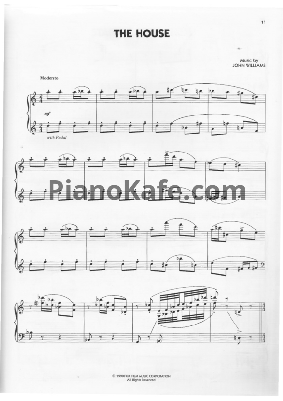 Ноты John Williams - The house