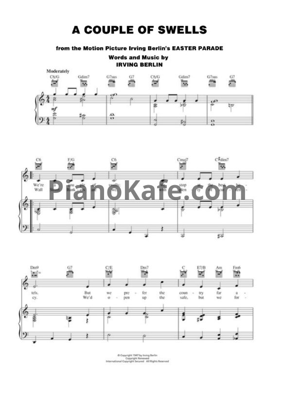 Ноты Irving Berlin - A couple of swells