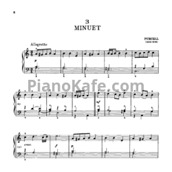 Ноты Генри Пёрселл - Менуэт - предпросмотр
