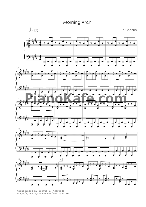 Ноты Mirana Kawano - Morning arch
