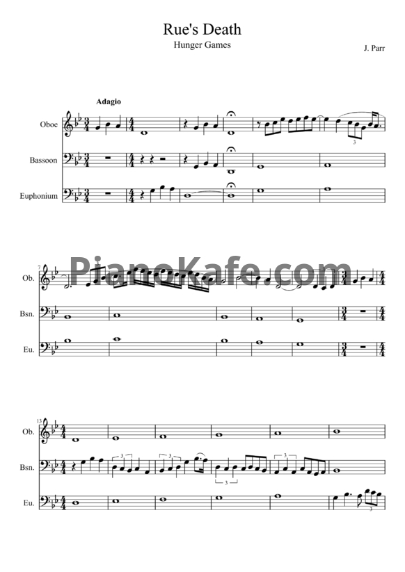 Ноты James Newton Howard - Rue's death