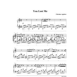 Ноты Christina Aguilera - You lost me (Piano solo) - предпросмотр