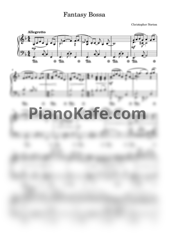 Ноты Christopher Norton - Fantasy bossa