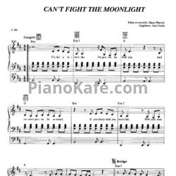 Ноты LeAnn Rimes - Can't fight the moonlight - предпросмотр