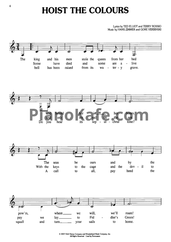 Ноты Hans Zimmer - Пираты карибского моря: на краю света (Книга нот)