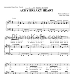 Ноты Billy Ray Cyrus - Achy breaky heart - предпросмотр