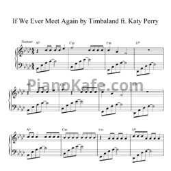 Ноты Timbaland Feat. Katy Perry - If we ever meet again - предпросмотр