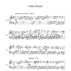 Ноты Michele McLaughlin - Celtic dream - предпросмотр