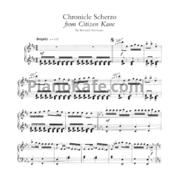 Ноты Bernard Herrmann - Chronicle Scherzo (Piano solo) - предпросмотр