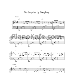 Ноты Daughtry - No surprise (Piano solo) - предпросмотр