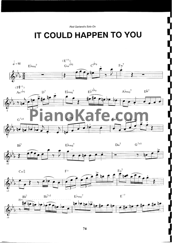 Ноты Red Garland - It could happen to you (Piano solo)