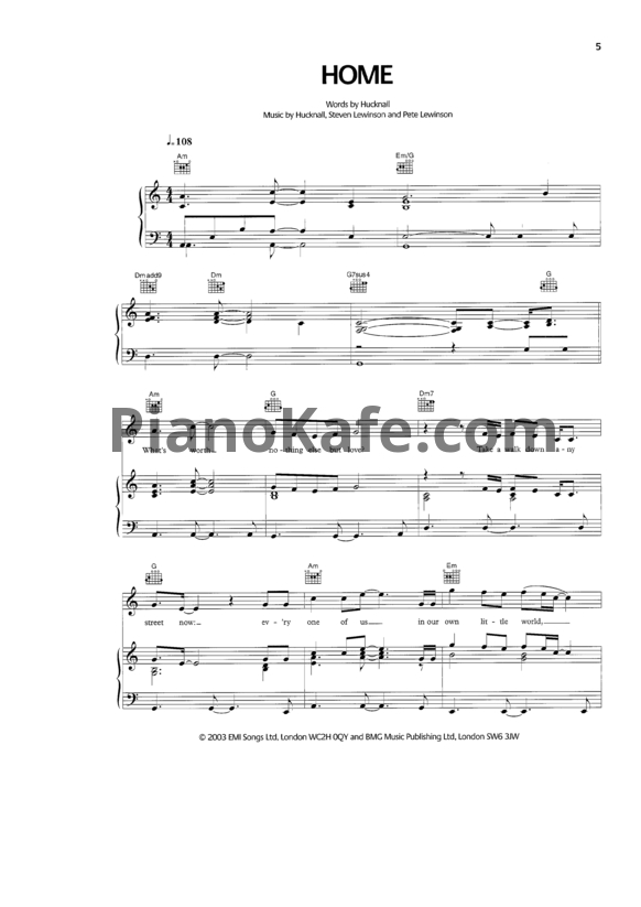 Ноты Simply Red - Home (Книга нот)