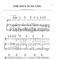 Ноты Michael Buble - For once in my life (PVG) - предпросмотр