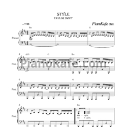 Ноты Taylor Swift - Style (Piano cover) - предпросмотр