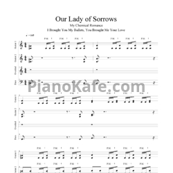 Ноты My Chemical Romance - Our lady of sorrows - предпросмотр