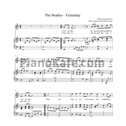 Ноты The Beatles - Yesterday - предпросмотр