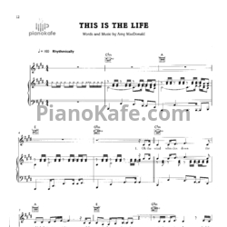 Ноты Amy Macdonald - This Is The Life - предпросмотр