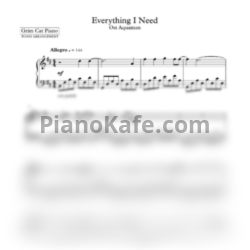 Ноты Skylar Grey - Everything I need (Grim Cat Piano cover) - предпросмотр