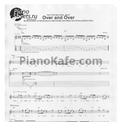 Ноты Three Days Grace - Over and Over - предпросмотр