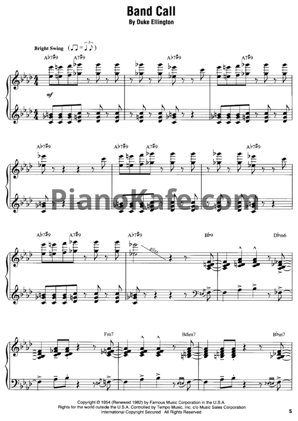 Ноты Oscar Peterson plays Duke Ellington