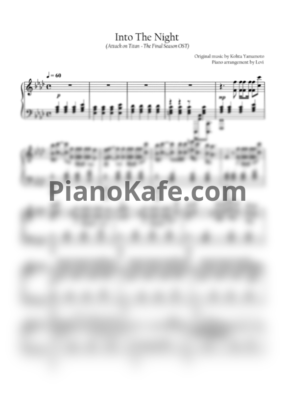 Ноты Kohta Yamamoto - Into the Night