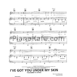 Ноты Frank Sinatra - I’ve got you under my skin - предпросмотр