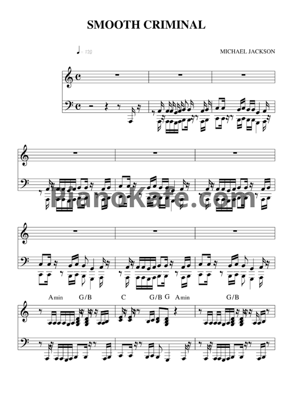 Ноты Michael Jackson - Smooth criminal