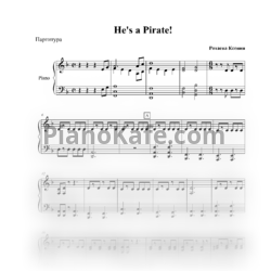Ноты David Garrett - He's a pirate (Piano accompaniment) - предпросмотр